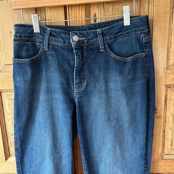 NYDJ Women's Size‎ 6 Dark Blue Straight Leg Jeans Denim Not Your Daughters Jeans - Picture 2 of 14